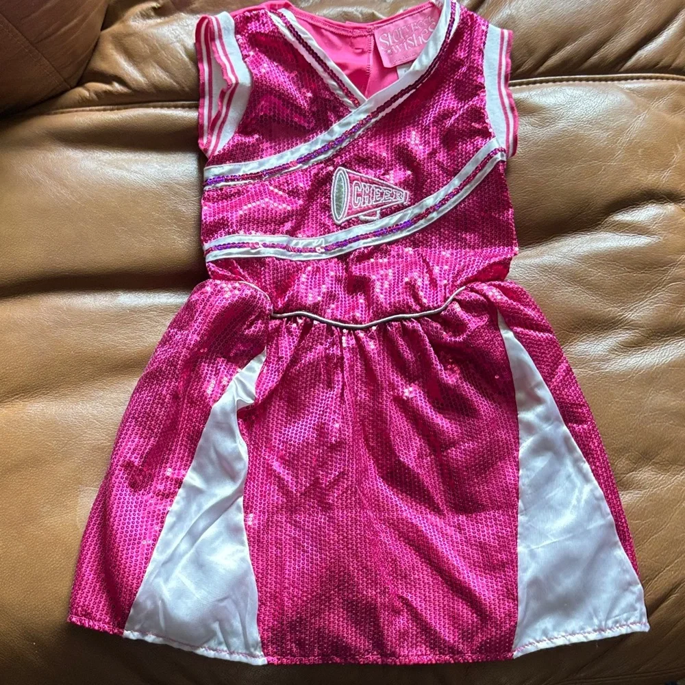 Girls Hot Pink Sequin Cheer Dance Costume by